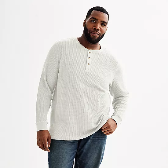 Big & Tall Sonoma Goods For Life® Long Sleeve Waffle Henley Tee 10 Big & Tall Sonoma Goods For Life® Long Sleeve Waffle Henley Tee - Image 8