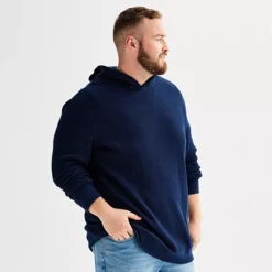 Big & Tall Sonoma Goods For Life® Essential Waffle Hoodie -Sonoma Goods For Life Shop 7006927 Navy
