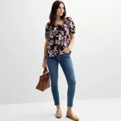 Women's Sonoma Goods For Life® Squareneck Peasant Top -Sonoma Goods For Life Shop 7010266 ALT3