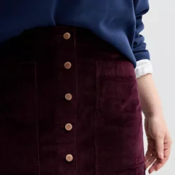 Plus Size Sonoma Goods For Life® Button-Front Corduroy Skirt -Sonoma Goods For Life Shop 7021166 ALT2