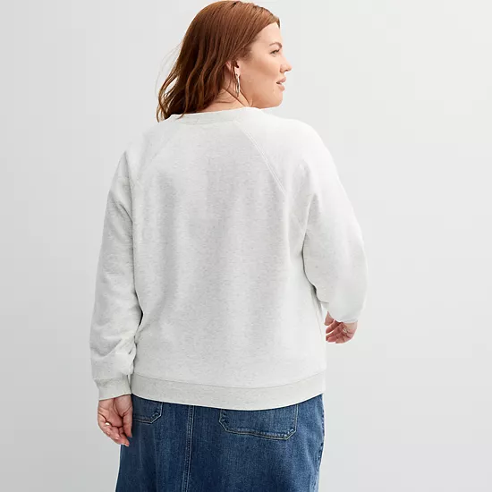 Plus Size Sonoma Goods For Life® V-Neck Sweatshirt 4 Plus Size Sonoma Goods For Life® V-Neck Sweatshirt - Image 2