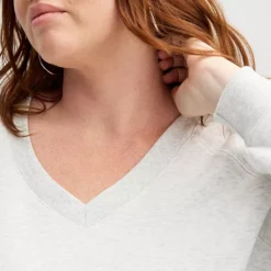 Plus Size Sonoma Goods For Life® V-Neck Sweatshirt 9 Plus Size Sonoma Goods For Life® V-Neck Sweatshirt -Sonoma Goods For Life Shop 7045996 ALT2