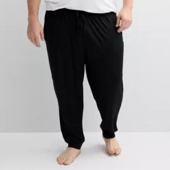 Big & Tall Sonoma Goods For Life® Supersoft Banded Bottom Drawstring Pajama Pants -Sonoma Goods For Life Shop 7046215 Black