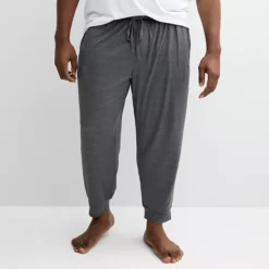 Big & Tall Sonoma Goods For Life® Supersoft Banded Bottom Drawstring Pajama Pants -Sonoma Goods For Life Shop 7046215 Medium Grey Sd 1