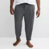Big & Tall Sonoma Goods For Life® Supersoft Banded Bottom Drawstring Pajama Pants -Sonoma Goods For Life Shop 7046215 Medium Grey Sd