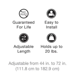 Sonoma Goods For Life® No-Rust Stainless Steel Shower Tension Rod -Sonoma Goods For Life Shop 7090958 ALT2