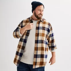 Big & Tall Sonoma Goods For Life® Long Sleeve Flannel Shirt -Sonoma Goods For Life Shop 7091855 ALT3