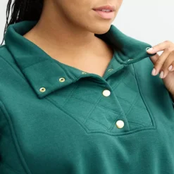 Plus Size Sonoma Goods For Life® Quilted Fleece Sweatshirt -Sonoma Goods For Life Shop 7093834 ALT2