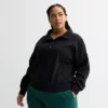 Plus Size Sonoma Goods For Life® Quilted Fleece Sweatshirt -Sonoma Goods For Life Shop 7093834 Pitch Black