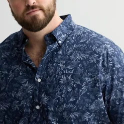 Big & Tall Sonoma Goods For Life® Short Sleeve Perfect Length Button Down Shirt -Sonoma Goods For Life Shop 7142671 ALT2