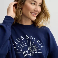 Women's Sonoma Goods For Life® Boxy Crewneck Graphic Sweatshirt -Sonoma Goods For Life Shop 7149534 ALT2