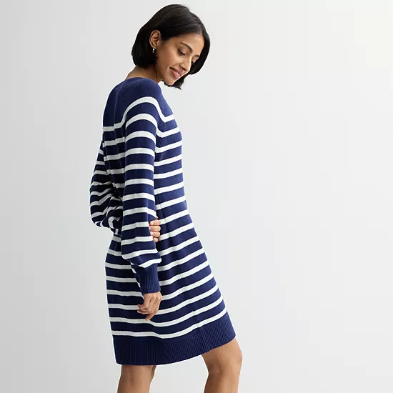 Women's Sonoma Goods For Life® Henley Sweater Dress 4 Women's Sonoma Goods For Life® Henley Sweater Dress - Image 2