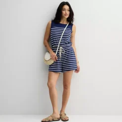 Women's Sonoma Goods For Life® Vacation French Terry Romper -Sonoma Goods For Life Shop 7175679 ALT3