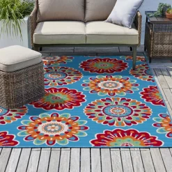 Sonoma Goods For Life® Floral Medallion Indoor / Outdoor Area Or Throw Rug -Sonoma Goods For Life Shop 7177602 ALT11