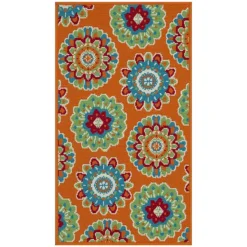 Sonoma Goods For Life® Floral Medallion Indoor / Outdoor Area Or Throw Rug