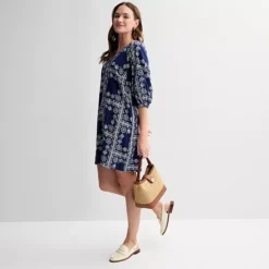 Women's Sonoma Goods For Life® Button Front Shift Dress -Sonoma Goods For Life Shop 7242301 ALT3