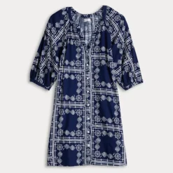 Women's Sonoma Goods For Life® Button Front Shift Dress -Sonoma Goods For Life Shop 7242301 ALT4