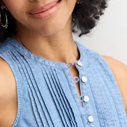 Petite Sonoma Goods For Life® Sleeveless Pintuck Dress -Sonoma Goods For Life Shop 7242311 ALT2