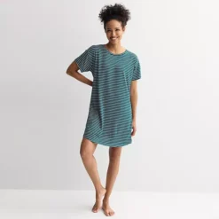Women's Sonoma Goods For Life® Knit Sleep Shirt -Sonoma Goods For Life Shop 7249895 Green Stripe