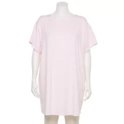 Plus Size Sonoma Goods For Life® Knit Sleep Shirt -Sonoma Goods For Life Shop 7249896 Pink White Stripe 1