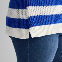 Plus Size Sonoma Goods For Life® Striped Button-Front Cardigan -Sonoma Goods For Life Shop 7255760 ALT2