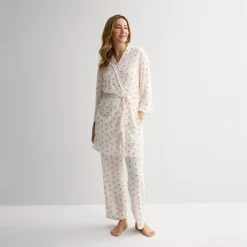 Women's Sonoma Goods For Life® Pointelle Sleep Robe -Sonoma Goods For Life Shop 7257413 Ivory Floral