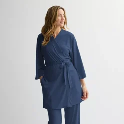 Women's Sonoma Goods For Life® Pointelle Sleep Robe -Sonoma Goods For Life Shop 7257413 Pledge Blue