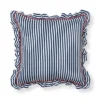 Sonoma Goods For Life® Indoor / Outdoor Stripe Ruffle Oversized Throw Pillow -Sonoma Goods For Life Shop 7260675 Navy