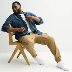 Big & Tall Sonoma Goods For Life® Perfect Length Long Sleeve Double Weave Shirt -Sonoma Goods For Life Shop 7266913 ALT3