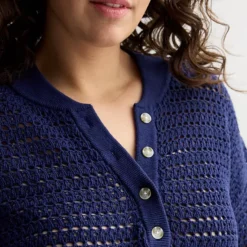 Plus Size Sonoma Goods For Life® Short Sleeve Henley Sweater -Sonoma Goods For Life Shop 7268407 ALT2