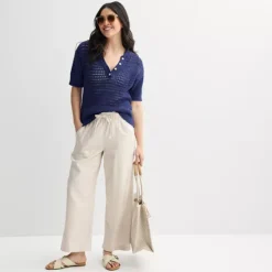 Women's Sonoma Goods For Life® Short Sleeve Henley Sweater 13 Women's Sonoma Goods For Life® Short Sleeve Henley Sweater -Sonoma Goods For Life Shop 7268415 ALT3