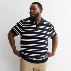Big & Tall Sonoma Goods For Life® Short Sleeve Nautical Sweater Polo