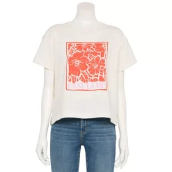 Women's Sonoma Goods For Life® Adaptive Boxy T-Shirt -Sonoma Goods For Life Shop 7282643 Red Floral Graphic