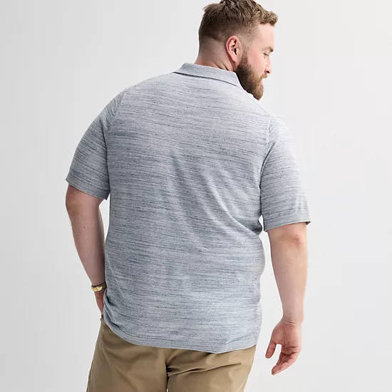 Big & Tall Sonoma Goods For Life® Short Sleeve Sweater Polo 4 Big & Tall Sonoma Goods For Life® Short Sleeve Sweater Polo - Image 2