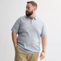 Big & Tall Sonoma Goods For Life® Short Sleeve Sweater Polo 14 Big & Tall Sonoma Goods For Life® Short Sleeve Sweater Polo -Sonoma Goods For Life Shop 7286310 Blue Spacedye 1