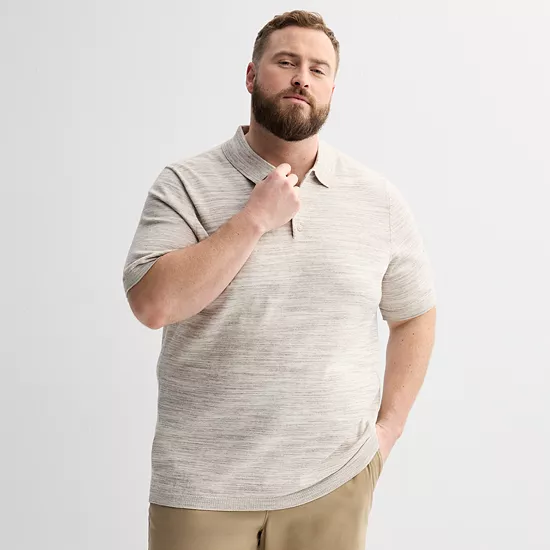 Big & Tall Sonoma Goods For Life® Short Sleeve Sweater Polo 9 Big & Tall Sonoma Goods For Life® Short Sleeve Sweater Polo - Image 7