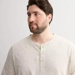 Big & Tall Sonoma Goods For Life® Short Sleeve Henley Shirt -Sonoma Goods For Life Shop 7288389 ALT2