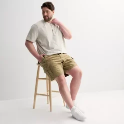 Big & Tall Sonoma Goods For Life® Short Sleeve Henley Shirt -Sonoma Goods For Life Shop 7288389 ALT3