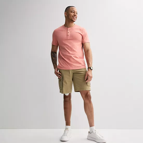 Men's Sonoma Goods For Life® Adaptive Essential Short Sleeve Henley T-Shirt 7 Men's Sonoma Goods For Life® Adaptive Essential Short Sleeve Henley T-Shirt - Image 5