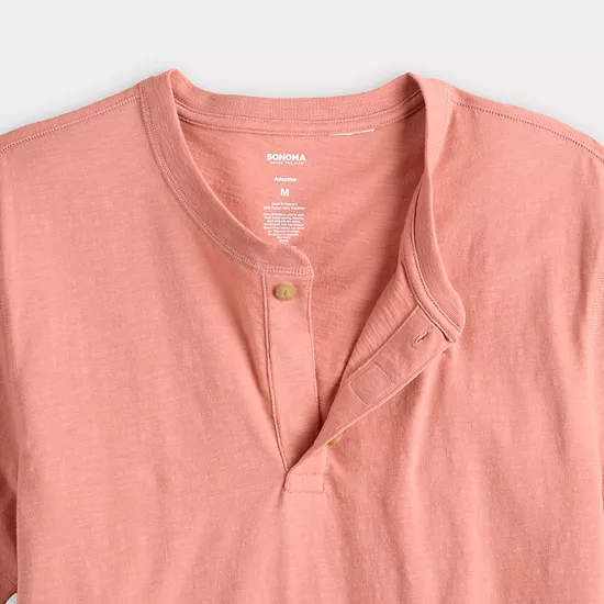 Men's Sonoma Goods For Life® Adaptive Essential Short Sleeve Henley T-Shirt 8 Men's Sonoma Goods For Life® Adaptive Essential Short Sleeve Henley T-Shirt - Image 6