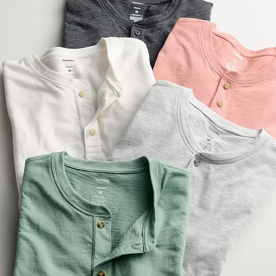 Men's Sonoma Goods For Life® Adaptive Essential Short Sleeve Henley T-Shirt 9 Men's Sonoma Goods For Life® Adaptive Essential Short Sleeve Henley T-Shirt - Image 7