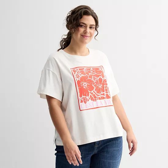 Plus Size Sonoma Goods For Life® Boxy Tee 7 Plus Size Sonoma Goods For Life® Boxy Tee - Image 5