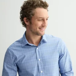 Men's Sonoma Goods For Life® Long-Sleeve Printed Slim Fit Performance Shirt -Sonoma Goods For Life Shop 7350923 ALT2