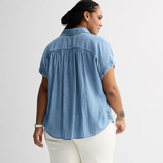 Plus Size Sonoma Goods For Life® Camp Shirt 4 Plus Size Sonoma Goods For Life® Camp Shirt - Image 2