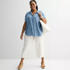 Plus Size Sonoma Goods For Life® Camp Shirt 10 Plus Size Sonoma Goods For Life® Camp Shirt -Sonoma Goods For Life Shop 7379989 ALT3