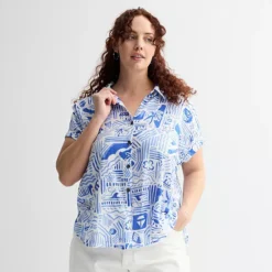 Plus Size Sonoma Goods For Life® Camp Shirt 11 Plus Size Sonoma Goods For Life® Camp Shirt -Sonoma Goods For Life Shop 7379989 Medium Blue Print