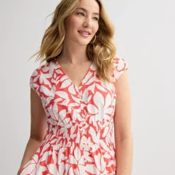 Petite Sonoma Goods For Life® Smock Button Midi Dress -Sonoma Goods For Life Shop 7381264 ALT2