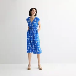 Petite Sonoma Goods For Life® Smock Button Midi Dress