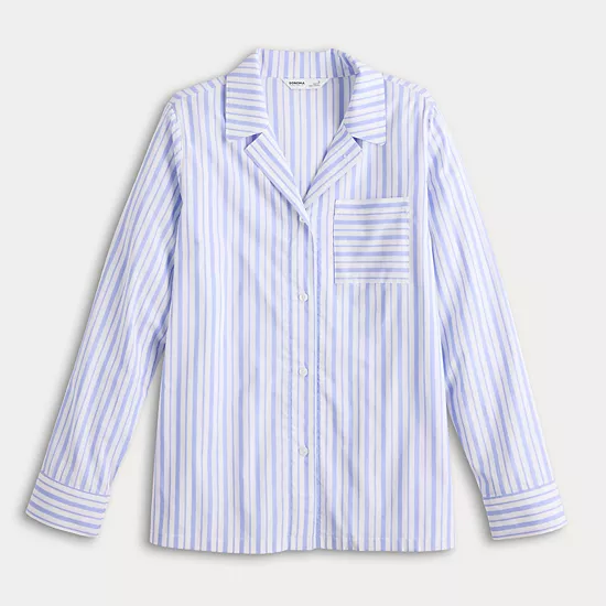 Women's Sonoma Goods For Life® Sleep Notch Boy Friend Sleep Shirt 7 Women's Sonoma Goods For Life® Sleep Notch Boy Friend Sleep Shirt - Image 5