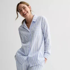 Women's Sonoma Goods For Life® Sleep Notch Boy Friend Sleep Shirt 18 Women's Sonoma Goods For Life® Sleep Notch Boy Friend Sleep Shirt -Sonoma Goods For Life Shop 7400542 Blue White Stripe